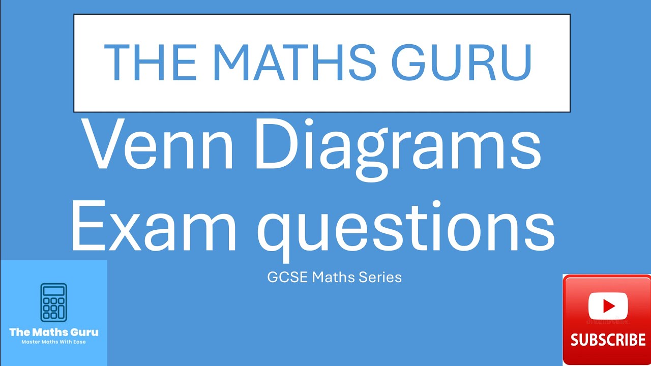 Venn Diagrams Exam questions - GCSE Maths Series - YouTube