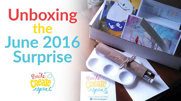 UNBOXING June 2016 Watercolor, Brushes & More ART SUPPLY SUBSCRIPTION BOX | Smile Create Repeat