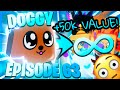 ZOMG doggy to infinity 🤯MASSIVE 50K PROFIT🤯 (day 63) | bubble gum simulator