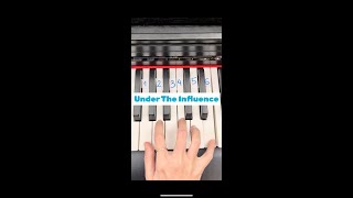 Video thumbnail of "Under The Influence - Chris Brown - Easy Piano Tutorial with numbers #shorts"