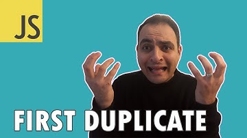 [Arabic] JAVASCRIPT CODING INTERVIEW QUESTIONS: First Duplicate | Codehood