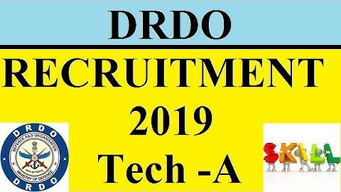 DRDO Recruitment- 2019// DRDO Tech 