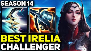 RANK 1 BEST IRELIA IN THE WORLD CARRIES IN CHALLENGER! | Season 14 League of Legends