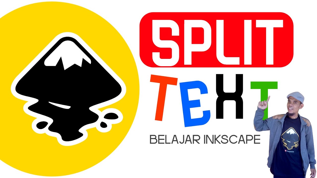 Belajar Inkscape, Cara Split Text / Memisah Baris, Kata, Huruf - YouTube