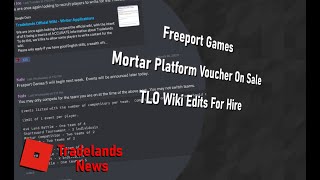 Roblox Tradelands News - Freeport Games Voucher on Sale TLO Wiki Editors for Hire