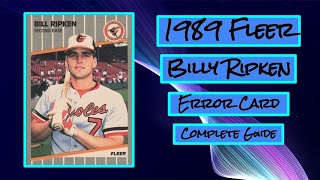 1989 Fleer Billy Ripken Error Card: Complete Guide with Prices