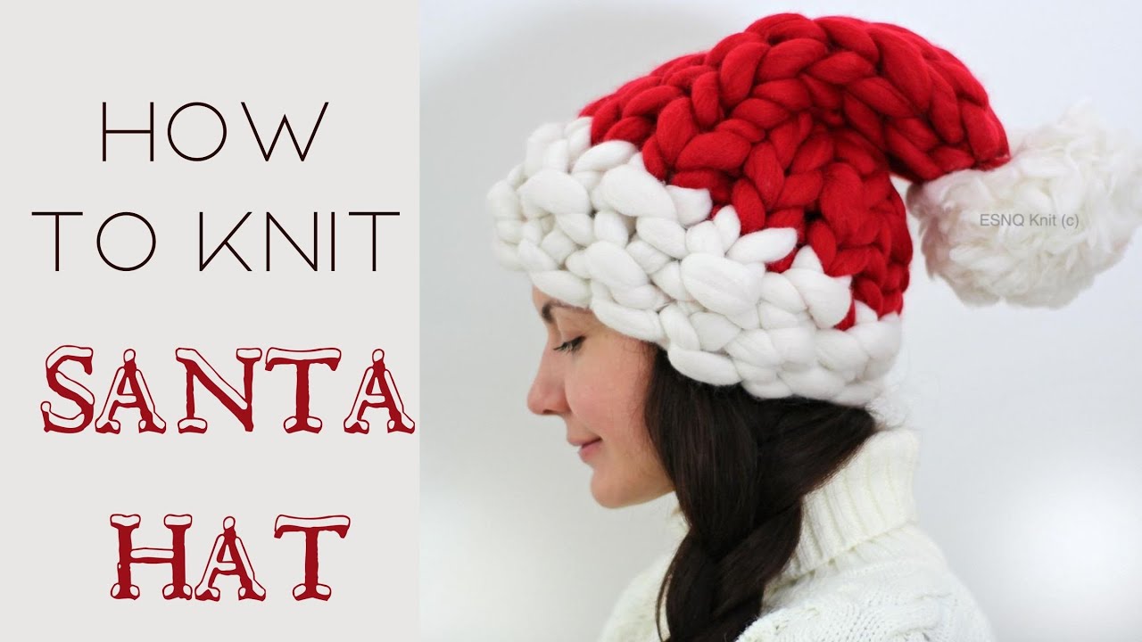 Santa Hat Knitting Kit, Knit Your Own Christmas Hat, DIY Santa Hat, Chunky Knit  Kit, How to Knit, Christmas Gift, Chunky Knitting Pattern 