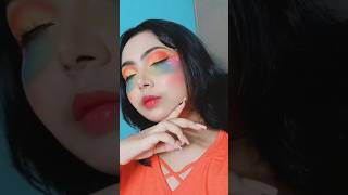 Rainbow makeuprainbow makeup makeuptutorial ytshorts shortvideo shorts art viral look yt