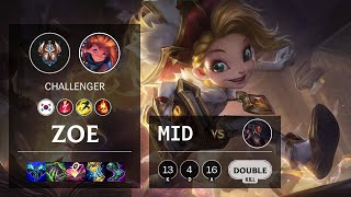 Zoe Mid vs Lucian - KR Challenger Patch 11.12