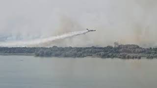 Gašenje požara u Deliblatskoj peščari od strane Il-76 ruskog Ministarstva za vanredne situacije