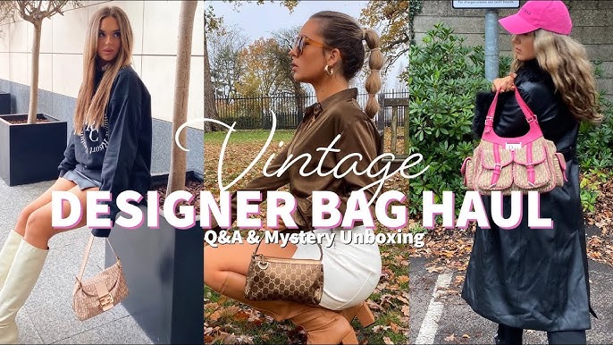 VINTAGE DESIGNER HANDBAG HAUL  Thrifting Louis Vuitton, Dior and Gucci! 