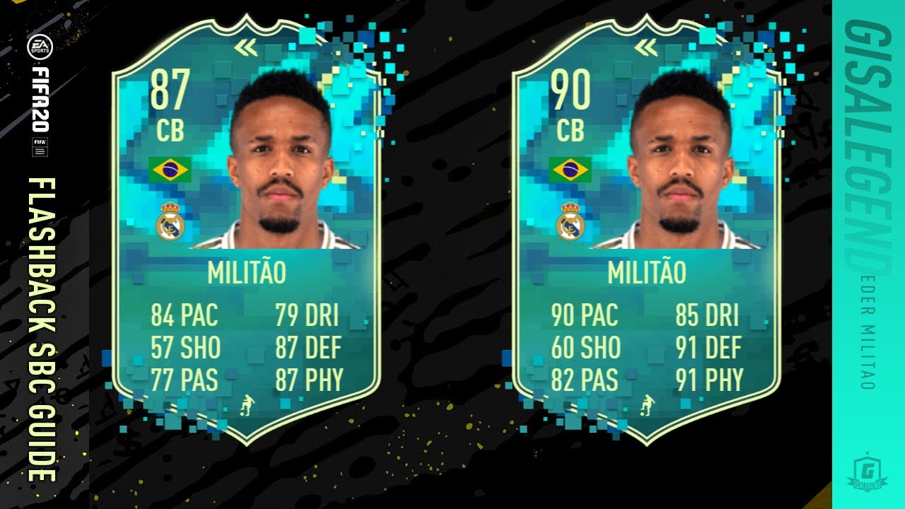 FIFA 20 Flashback Eder Militao SBC Guide - 87/90 Rated, 215k/475k Spend 45k/80k Worth Of Packs