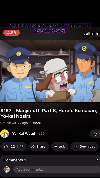 Yo Kai Watch| Everytime Manjimutt Gets Arrested