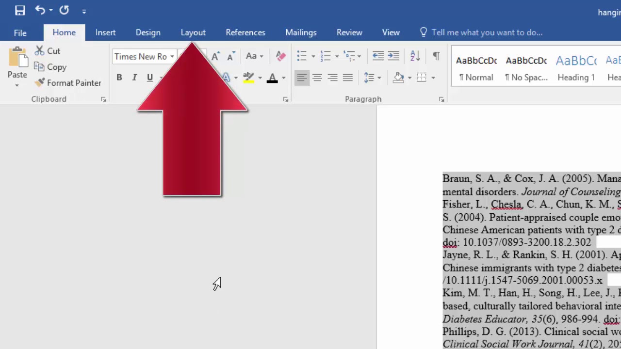 setting a first line indent in word