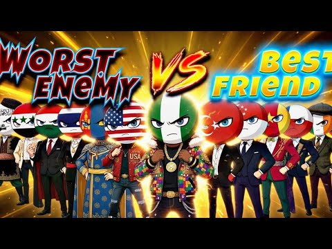 Best Friend VS Worng Enemy Countries #countryballs #countryhumans #history #animation #mapping