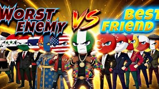 Best Friend VS Worng Enemy Countries #countryballs #countryhumans #history #animation #mapping