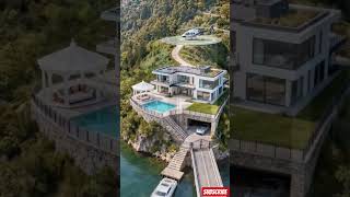 Ultimate Luxury Cliff House with Private Helipad &amp; Yacht Dock!.   #trending #usashorts