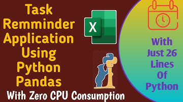 Reminder Application using python pandas with desktop notification feature