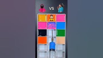 Squid Game2 VS A Minecraf Movie | Color Mixing #minecraft #squidgame #satisfying #colormixing #art