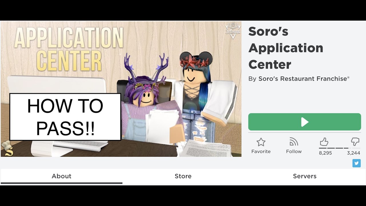 Soro S Application Center How To Pass Soro S Restaurant Franchise On Roblox Youtube - roblox soro's interview questions