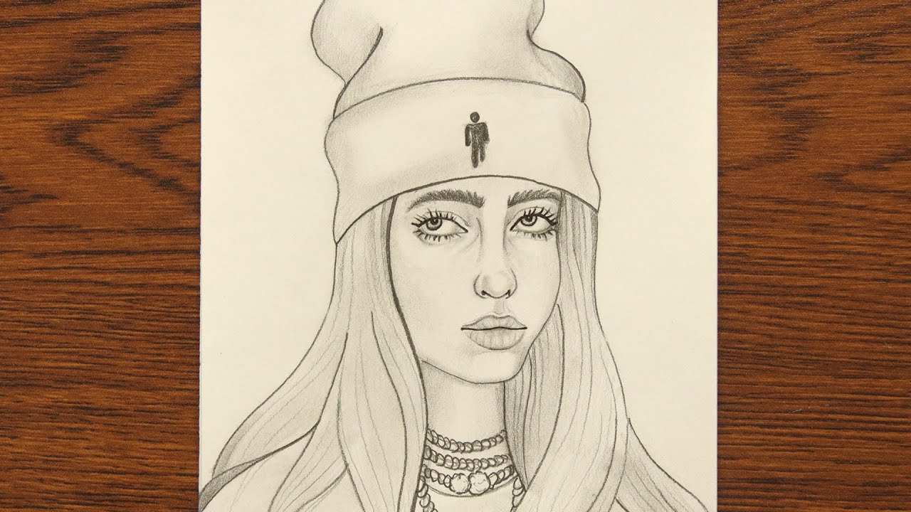 How To Draw Billie Eilish Easy Billie Eilish Drawing Youtube