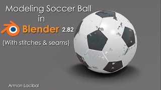 Modeling a Soccer ball in Blender - with stitches