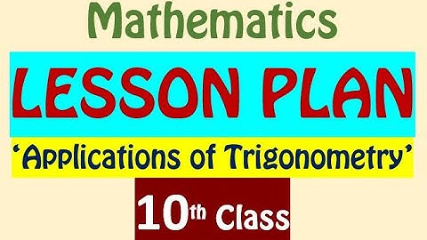 10th CLASS MATHS LESSON PLAN / 