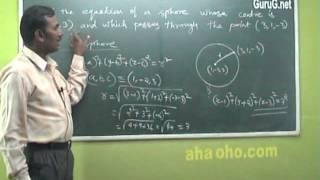 Unit-2 Three Dimensional Analytical Geometry (Equation of Sphere,Tangent Plane) - Mathematics