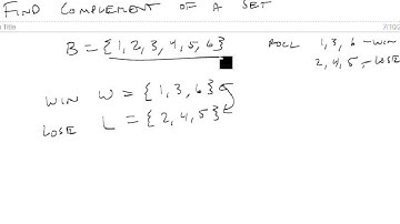 Find complements of sets