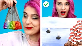 JUST DO IT! DIY Artsy HACKS || Witzige Kunst! 8 Ideen & Techniken zum Malen und Zeichnen