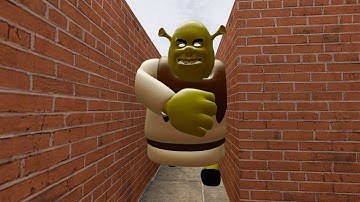 RUNNING FROM 3D FUNNY SHREK IN MAZE | Garry