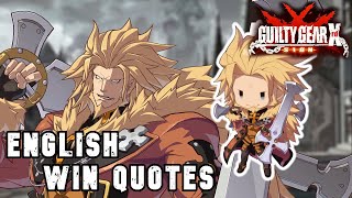 Guilty Gear Xrd: Leo Whitefang English Voices (Win Quotes)