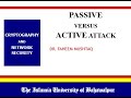 Passive vs. Active Attacks in Cryptography & Network Security π