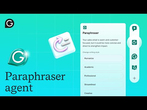 Grammarly YouTube ad: Adapt Your Writing for Any Style With Grammarly’s Paraphraser Agent