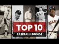 Top 10 best baseball players of all time watch baseball game of barry bonds and babe ruth