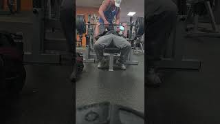 450 lbs x 3, getting ready for that 600lb shirted bench. Right arm caved on last rep....