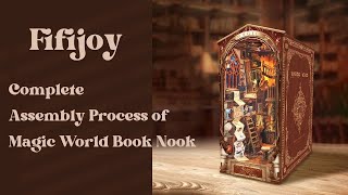 Building Process of Magic World Book Nook Kit | StepbyStep Assembly | DIY Miniature Crafts