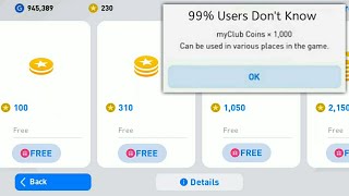 How To Get Free 1200 Club Coins In Pes Mobile 2021 | Free Club Coins For Everyone In Pes Mobile 2021
