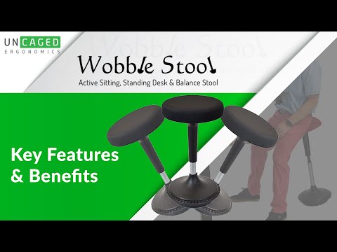 Wobble Stool, Ergonomic Standing Desk Stool - a fun bar chair & office stool for active sitting