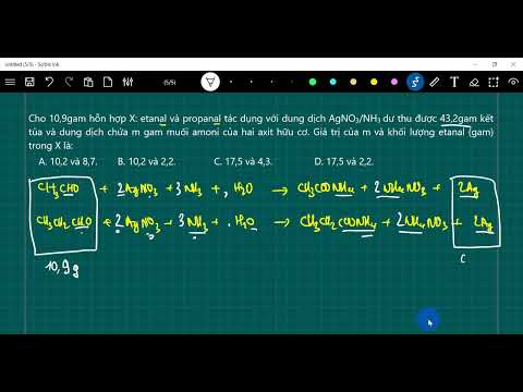 Video Cho 10,9 gam hỗn hợp X etanal và propanal tác dụng với... - youtube