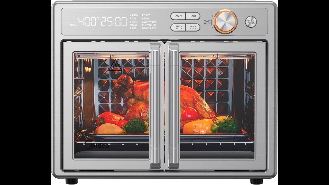 Midea Flexify Pro French Door Air Fryer Toaster Oven Combo Graphene Fast Heat, 26.4QT