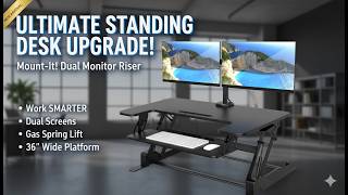Mount-It! Standing Desk Converter Review | Dual Monitor Setup Worth It?