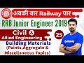 9:00 AM - RRB JE 2019 | Civil Engg by Sandeep Sir | Building Materials (Paints & Aggregate0