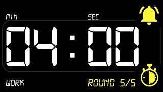 ⏰ INTERVAL [4x2] Timer 4 Minutes WORK / 2 Minutes REST ((BEEP)) 🔔 - Countdown with Alarm screenshot 1