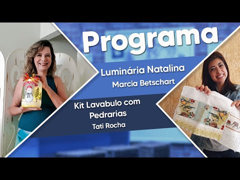 LUMINÁRIA NATALINA - TÉCNICA PINTURA EM VIDRO e KIT LAVABO COM PEDRARIAS