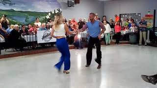 Nikki Kontoulas and Steve Balok at Gaston Shaggers Pre-SOS Party April 14, 2018.