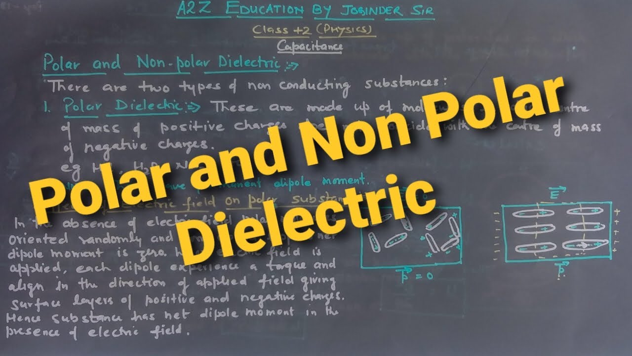 +2 Physics || Capacitance || Polar and non polar dielectric ...