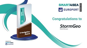 StormGeo receives the 2025 SMART4SEA – EUROPORT E-Navigation Award