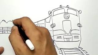 Cara Menggambar Kereta Api Mudah Sekali How To Draw Train Easy