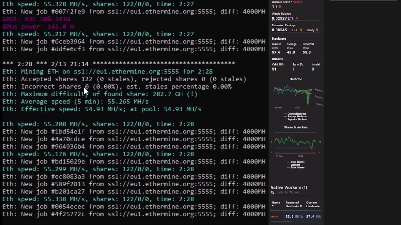 Mining For Fun Live Stream Phoenix Miner And Ethermine Pool Rx 5700 Xt Eth Cryptocurrency Youtube